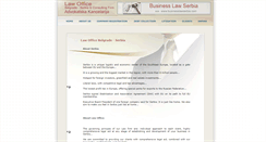 Desktop Screenshot of businesslawserbia.com