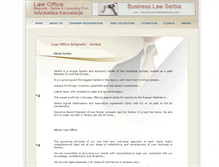 Tablet Screenshot of businesslawserbia.com